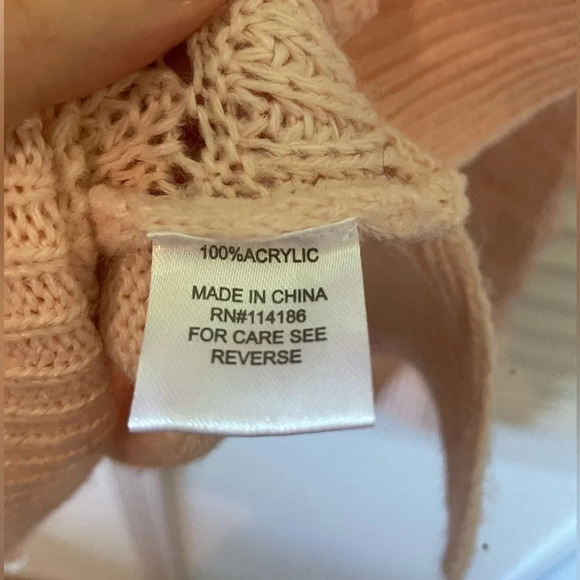 Hannah Open Weave Knit Chevron Sweater Barbie Pink Crew Neck Pastel Size Medium - Picture 7 of 9